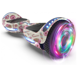 Hoverboard Certificado HS2.01 Terra dos Doces com Rodas LED Piscantes, Bluetooth e Luzes LED