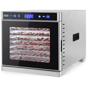 Máquina Desidratadora de Alimentos com 8 Bandejas e Painel de Controle Digital, 700W, 110v, COMKERI, Prateado