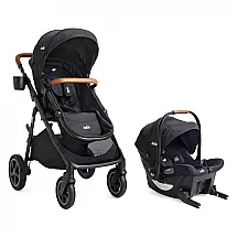Cadeirinha Sistema de Viagem Joie Mint Latch Cinza com Carrinho Ginger DLX 1,8 a 13,6 kg