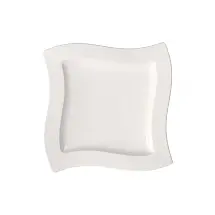 Prato para Jantar de 26 cm, Elegância e Praticidade em Sua Mesa com Formato Quadrado e Material de Porcelana, Villeroy Boch, Branco