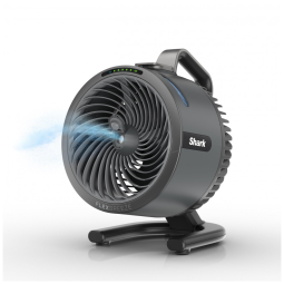Ventilador portátil Shark FlexBreeze HydroGo Pro Graphite, 5 velocidades, névoa evaporativa dry-touch, uso interno e externo, 110V