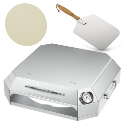 Forno de Pizza Universal de Aço Inoxidável com Termômetro e Acessórios, ONLY FIRE F BRK6053 SS1 B, Prateado