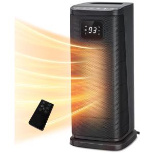 Aquecedor Elétrico Portátil com Temporizador, 4 Modos e Display LED, 110V 1500W, KopBeau, Preto