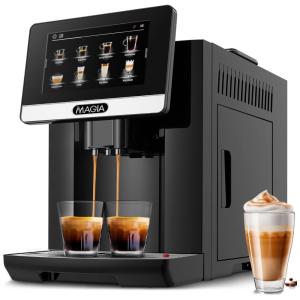 Máquina de Café Expresso Super Automática com Controle Digital, 19 Receitas, 110V 1100W, Zulay Magia, Branca