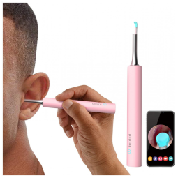 Otoscópio Bebird C3, Digital, Com Camera, Profissional, Rosa