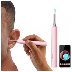 Otoscópio Bebird C3, Digital, Com Camera, Profissional, Rosa