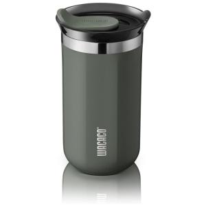 Copo para Café 300 mL Isolado a Vácuo Aço Inox Duplo com Tampa, WACACO Octaroma, Cinza escuro
