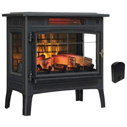 Aquecedor Elétrico Portátil Infravermelho, com Controle remoto, 1500W, DURAFLAME, Marrom
