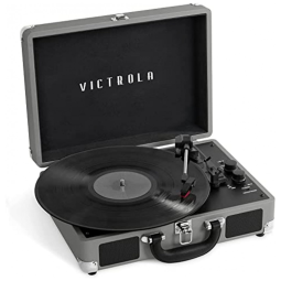 Vitrola Toca Discos Retrô Vitrola, 3 Velocidades com Bluetooth, 110v, VICTROLA VSC 400SB NWG SDF, Preto
