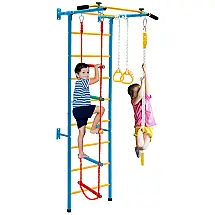 HONEY JOY Brinquedo de Escalada para Crianças, Ginásio Indoor de Metal para parede sólida, Playground e Conjunto de Exercícios de Escalada