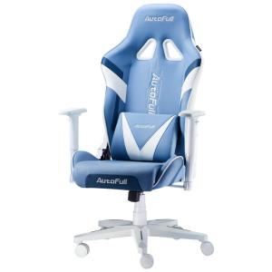 Cadeira Gamer Ergonômica com Encosto Alta e Apoio Lombar e Cabeça, AUTOFULL, Azul