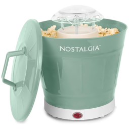 Pipoqueira Elétrica Faz até 8 Xicaras sem Óleo com Copo Medidor, 1040W 110V, Nostalgia, Verde