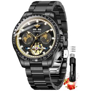 OUPINKE Relógio Masculino Digital Automático, Prata