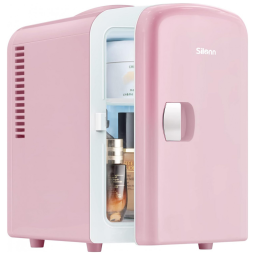 Mini Geladeira para Skincare 4 Litros, 12V, 110V, SILONN SLRE01P, Rosa