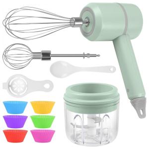 Batedeira de Mão com 3 Velocidades e Acessórios de Aço Inox, 20W, Branca, 110v, GINTAN, Branco