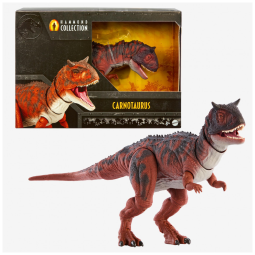 Brinquedo Dinossauro Carnotaurus com Tamanho de 43 cm e Articulação extensa para Crianças Acima de 3 Anos, Mattel Jurassic World Hammond