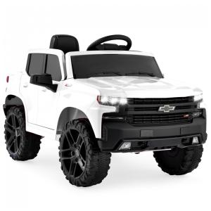 Carro Elétrico Infantil a Bateria com Controle Remoto, Armazenamento de Caçamba, Alto Falante Bluetooth e Luzes LED, 12V