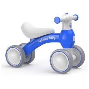 Bicicleta sem Pedal com 4 Rodas para Crianças de 10 a 24 Meses, 6KU, Azul
