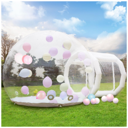 Tenda Inflável Transparente de 3 metros para Crianças, Casa de Bolha com Túnel, Inclui Soprador de Ar e Bomba Elétrica - Gaonala