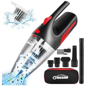 Aspirador Portátil Sem Fio Pó Seco e Úmido Bateria Recarregável Poeira e Pelo, OASSER 8542144770, Vermelho