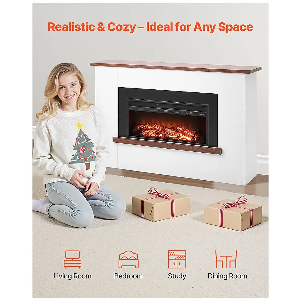 Lareira Elétrica VEVOR 169x37x104cm 1500W Chamas 3D Timer Remoto 110V — foto 2