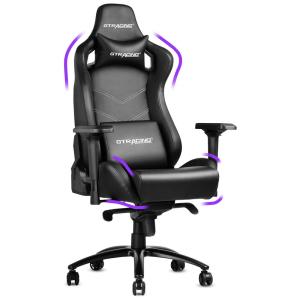 Gtracing Cadeira de Escritório Gamer 4D Giratória Ergonômica Ajustável, Preta