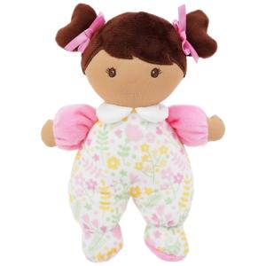 Boneca de Pelúcia Zuri da June Garden - Meu Primeiro Brinquedo de 9 Polegadas em Roupa Floral Rosa