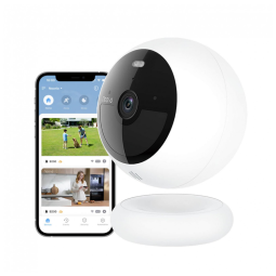 Câmera de Segurança sem Fio 1080p WIFI com Visão Noturna e Detecção de Movimento, Noorio B200, Branca