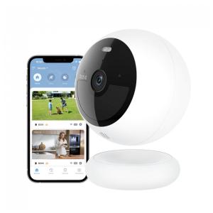 Câmera de Segurança sem Fio 1080p WIFI com Visão Noturna e Detecção de Movimento, Noorio B200, Branca