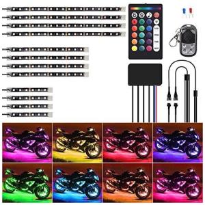 Luz LED Automotiva Decorativa Interna Externa 12Pçs em Motocicleta Dobrável À Prova Dágua, ORANGE TECH 4332994358, Laranja