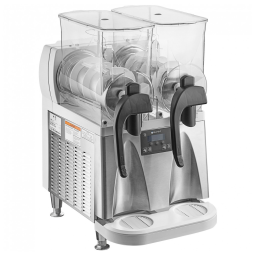 Máquina de Frozen Bunn 58000.0002 Ultra NX Branco e Aço Inoxidável Dupla de 11,36 Litros com Tampas Planas 110V