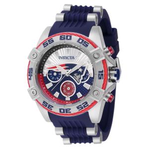 Relgio unissex NFL New England Patriots - 43,5 mm. Ao. Azul 42002