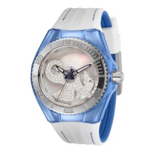 TechnoMarine Cruise Dream Swiss Ronda 503 Relgio feminino calibre com mostrador em madreprola - 40 mm. Branco. Azul