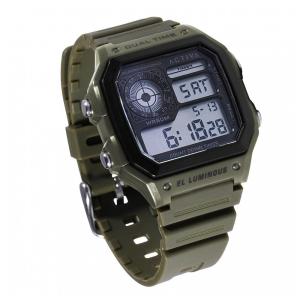Relógio Masculino Digital Activa X Invicta 43mm Verde Militar ACW1299002