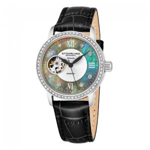 Relógio Feminino Stuhrling Memoire 710 Automático 38mm, Preto e Azul
