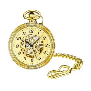Relógio de Bolso Masculino Stuhrling Provost 980 de Corda Manual, Dourado