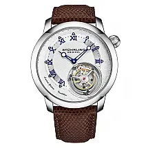 Relógio Stuhrling Eclipse 390 Edição Limitada, 43 mm, Turbilhão, Mostrador Branco Elegante