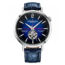 Relógio Automático Quasar Esqueleto Masculino 42mm Mostrador Transparente Aço Inoxidável