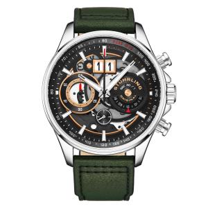 Relógio Masculino Stuhrling Aviador 4010.2 Quartzo 45mm com Cronógrafo, Verde