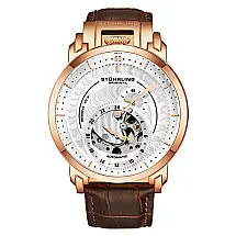 Relógio Masculino Stuhrling Savoy 942 Automático 44mm, Marrom