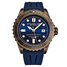 Relógio Masculino Stuhrling Heritage Diver Automático 44mm, Azul