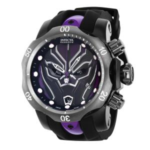 Relgio masculino reserva Marvel Pantera Negra Swiss Ronda Z60 calibre - 53,7 mm. Preto. Roxo 41402