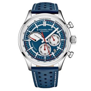 Relógio Masculino Stuhrling Monaco 934 Quartzo 42mm com Cronográfo, Prata