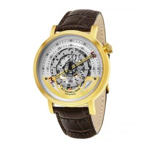 Relógio Masculino Stuhrling Esqueleto 464 Automático 42mm, Dourado
