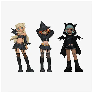 Bonecos Witchy Punk da Peach
