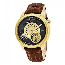 Relógio Masculino Stuhrling Tesla 686 Automático 4,5 cm Preto Elegante e Sofisticado