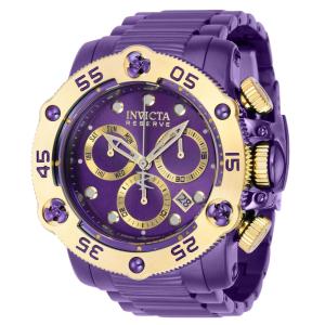 Relgio masculino com hlice reserva Swiss Ronda Z60 calibre - 52,5 mm. Roxo ZG-38702