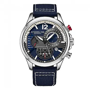 Relógio Stuhrling Aviador 45mm Azul