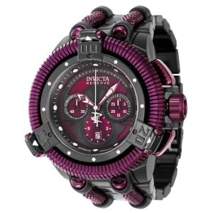 Relgio masculino Reserve King Python Automtico - 50mm. Preto. Borgonha 42902