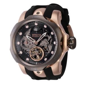 Relógio masculino Invicta Reserve Venom Automático 53,, ouro rosa, preto 43902